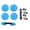 Blue, variant on D Pad Patch PVC Stainless Steel Durable Lightweight 8cm Patch for Rafts, Dinghy, Kayaks, Canoes, Stand Up Paddles Boards Blue