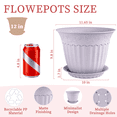 thumbnail image 2 of FIASON 6 Pack 12 Inch Lavender Purple Plastic Planters with Drainage Holes and Saucers, Embossed Flower Plant Pots Large Outdoor Planters for Patio Garden, 2 of 8