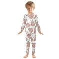 thumbnail image 3 of joogoo Christmas Tree Cakes 2 Piece Long Sleeve Tee and Pants Cotton Pajama Set 5Y, 3 of 7