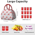 thumbnail image 5 of Insulated Lunch Bag Women, Reusable Red Lobster on Grey Stripes Tote Lunch Box, Leakproof Cooler Lunch Bags for Work Office Travel Picnic, 5 of 6