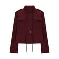 thumbnail image 4 of Wowcloth Women's Casual Long Sleeve Jacket, No Hood Cotton Coat, Lightweight Outerwear for Daily Wear, 4 of 7