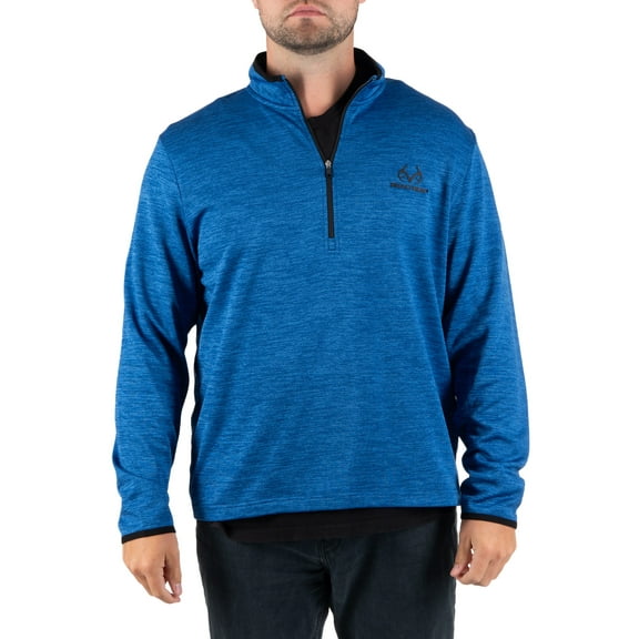 Realtree Men's Fleece Quarter Zip Pullover Sweatshirt, Sizes S-2XL