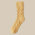 thumbnail image 2 of Bibifish Womens Socks Cable Knit Fuzzy Slipper Socks Soft Solid Color Fluffy Sleeping Socks Cozy Winter Warm Thermal Crew Socks, 2 of 3