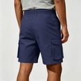 thumbnail image 5 of Mens Cargo Shorts Multi-Pockets Elastic Drawstring Waist Outdoor Fishing Hiking Short Pants Fathers Gifts, 5 of 5