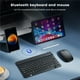 thumbnail image 4 of Teclado ultrafino compatible con Bluetooth, mini teclado inalámbrico portátil para iPad, iPhone, tableta, teléfono inteligente iOS, Android, Windows, 4 of 5