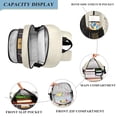thumbnail image 3 of FORMRS Unisex School Backpack 17" Student Travel Bag with Laptop Compartment, Beige Astronaut Planet, 3 of 7