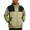 thumbnail image 2 of Men's Cycling Rain Jackets Waterproof Running Bike Windbreaker Lightweight Quick Dry Packable Hooded Jacket with Zip Pocket Size 3XL Khaki, 2 of 9