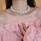 thumbnail image 4 of Modern Collar Necklace for Women and Girls Stylish Imitation Pearls Neckchain Fashion Forward Clavicle Chain Ornament, 4 of 4