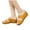 Yellow, variant on Anuirheih Womens Wedge SIides Sandals Thick Open Toe Slip On Elastic Band Wedges Shoes(White)