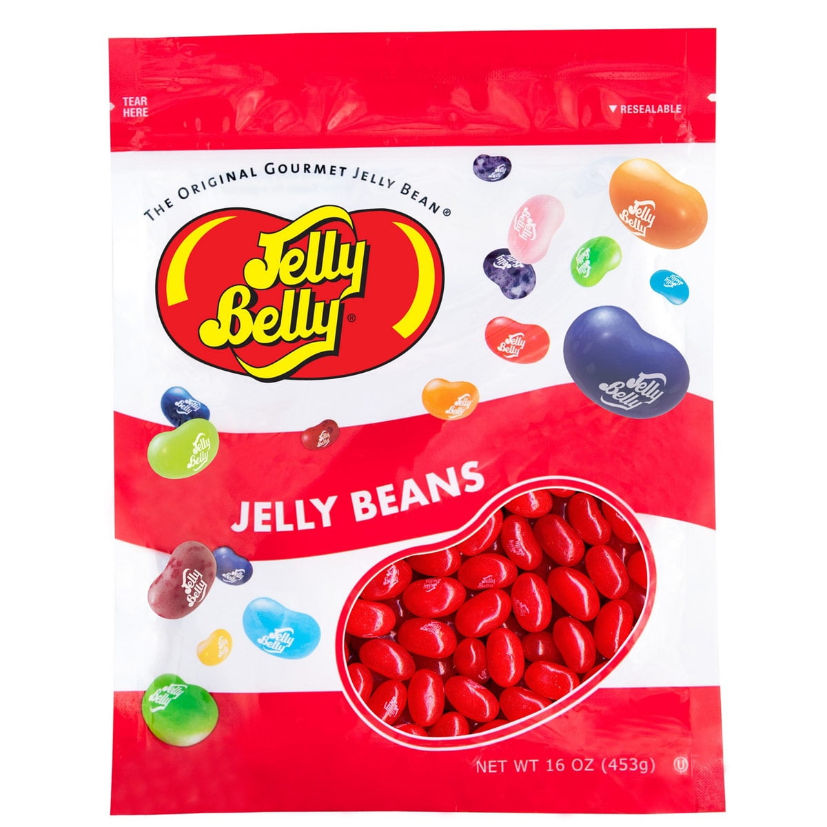 JELLY BELLY Red Apple Mix Jelly Beans, 16 oz (1lb) Resealable Bag