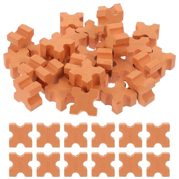 LEEYNEER 50 Pcs Petites Briques Simulées Construction Mini Tuiles Jouet Maison Blocs de Construction