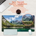 thumbnail image 4 of Desk Mat, Lake Mountain Landscape Desk Pad, The Alps Large Gaming Mouse Pad for Desk, 31.5"x11.8" Extended Big Computer Keyboard Mouse Pad with Non-Slip Base and Stitched Edge, 4 of 13