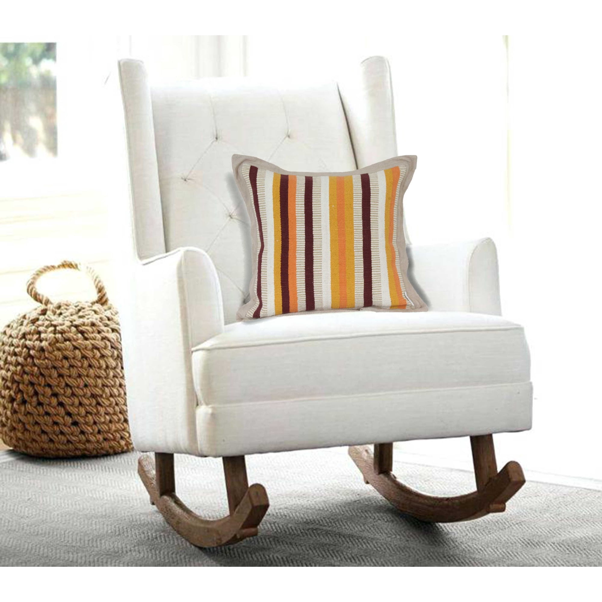 20" x 0.5" x 20" Transitional Multicolor Pillow Cover