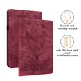 thumbnail image 4 of ELEHOLD Case for Kindle Fire HD 10 & 10 Plus (11th Gen, 2021 release), Embossed Butterfly PU Leather Card Holder Folio Cover with Stylus Loop, Multiple Viewing Angles Stand Protective Shell,Red, 4 of 7