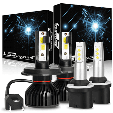 For 2000-2004 Ford Focus 2001 2002 2003 LED Headlight Bulbs High Low Beam Fog Light Set 4pcs