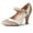 Rose Gold Glitter, variant on Kym Mary Jane Shoes Women Oxford Pumps, Retro Vintage Round Toe Ankle Strap Women Shoes
