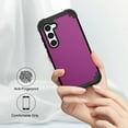 thumbnail image 4 of Dteck Case for Galaxy S23,Drop Protection Rugged Shockproof Rubber Military Protective Bumper Hard Cover Armor Heavy Duty for Samsung Galaxy S23, Purple, 4 of 7