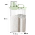 thumbnail image 5 of Trayknick 3L Airtight Rice Container with Measuring Cup - Clear Portable Food Storage Box, 5 of 7
