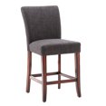 thumbnail image 4 of Chelsea Lane Counter Height Linen Dining Chairs, Set of 2, Dark Gray, 4 of 6