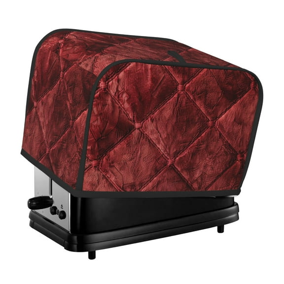 Toaster Cover For 2 Or 4 Slice, Two Or Four Slice Toaster Hood Dust-Proof Cover For Kitchen Washable Small Appliance Red Grid