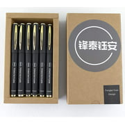 Fengtaiyuan P18, Gel Ink Rollerball Pens, Black Ink, 0.5mm, Writing Smooth, Extra Point, Matt Type, 18 Pack