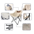 thumbnail image 2 of Silla Plegable Camping Y Portatil Sillas De Playa Blanco, 2 of 3