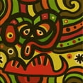 thumbnail image 1 of Ahgly Company Machine Washable Indoor Square Transitional Dark Yellow Green Area Rugs, 7' Square, 1 of 7