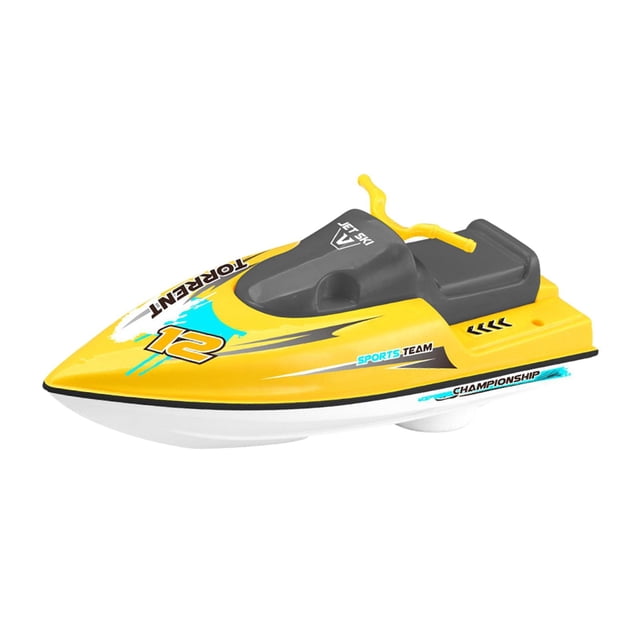 Barco de Juguete Eléctrico CUTICAT Amarillo Juguete Flotante para Baño