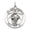 Silver, variant on Sterling Silver Round Antiqued Saint Jude Medals - Over 1 Inch X Over 1 Inch - Sterling Silver