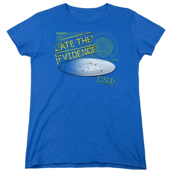 Csi I Ate The Evidence Women's T-Shirt Royal Blue