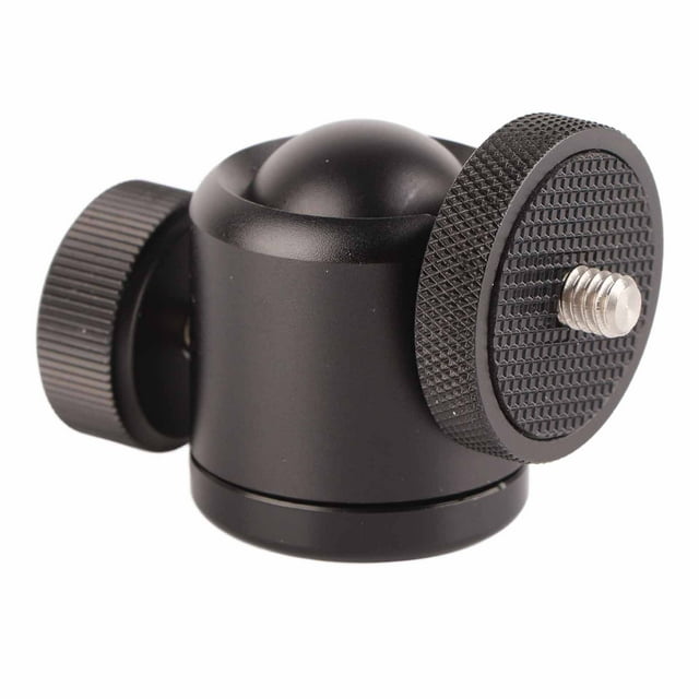 Rótula de bola de trípode para cámara rótula de bola de montaje en trípode panorámico giratorio de 360 grados con zapata caliente de 1/4 pulgadas para cámara DSLR