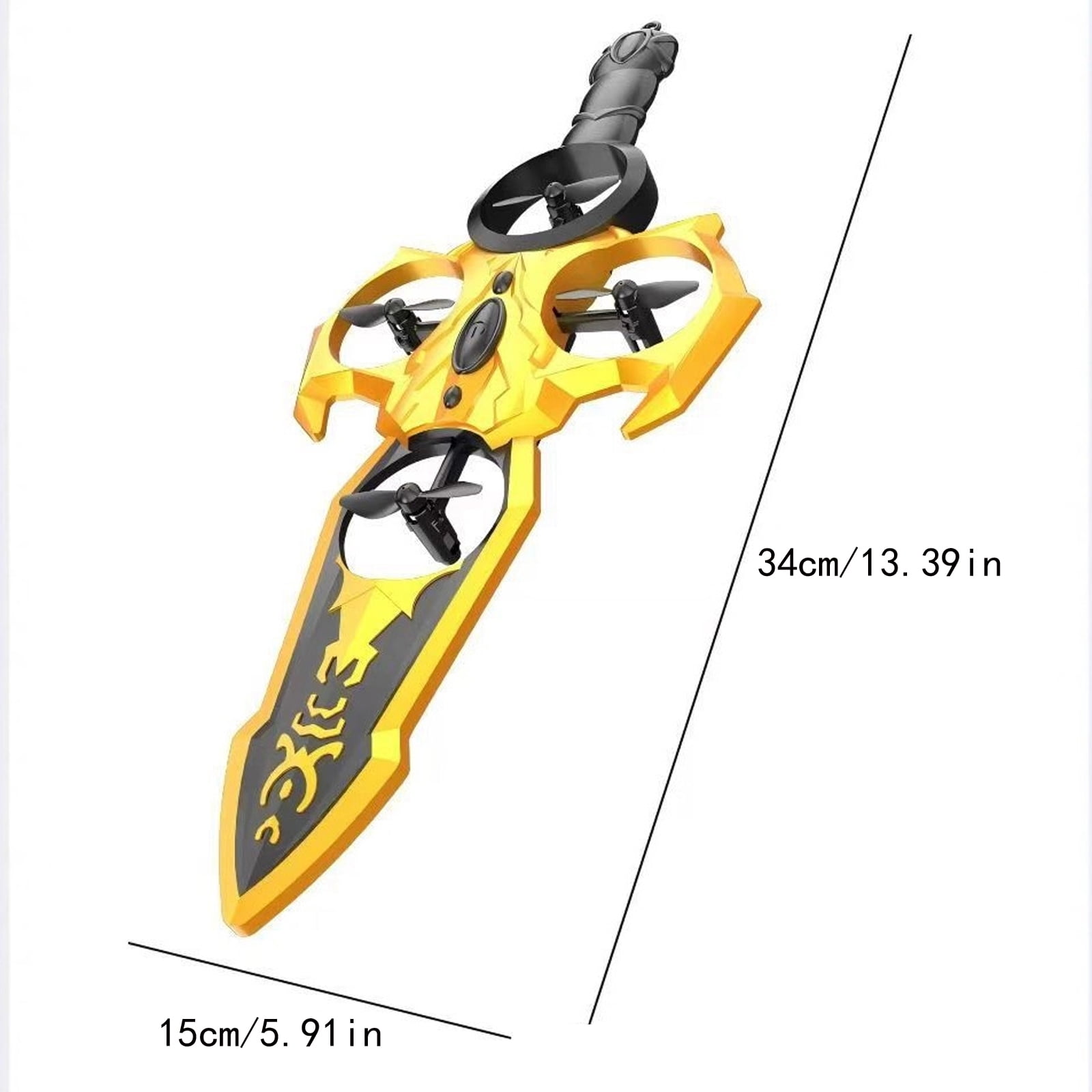 SZ1 Remote Control Flying Sword Drone, 2.4GHz 4-Channel Stunt RC Aircraft with 360° Flip, LED Lights & Headless Mode, Easy to Fly High-Speed Fighter Dagger