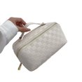 thumbnail image 1 of Girlfriend Gift Fashion Women Toiletries Organizer PU Leather Zipper Large Capacity Multifunctional Comestic Organizer Portable Makeup Bag Travel Storage Bag Korean Style Storage Bag WHITE, 1 of 8