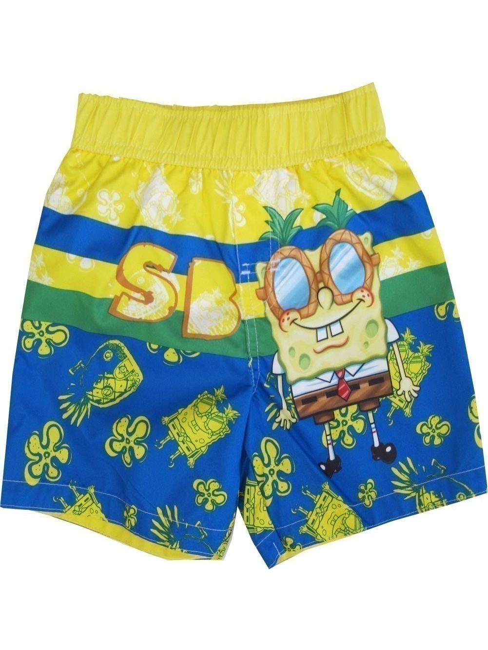 Men Design Summer Shorts Spongebob Squarepants 3D Digital Print Swim Shorts