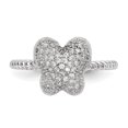 thumbnail image 4 of 925 Sterling Silver Cubic Zirconia Cz Butterfly Ring, 4 of 8
