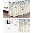 thumbnail image 3 of Blue Flower Bed Skirt King Size, Farmhouse Eucalyptus Retro Country Plant Wrap Around Bed Skirting with Adjustable Elastic Strap, Dust Ruffle Pleated Bedskirts 16 Inch Drop for Bedroom King Beds, 3 of 9