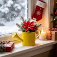 thumbnail image 5 of Vintage Wrought Iron Watering Can Decorative Vase,Multi‑Purpose Small Household Storage Container For Indoor Home Decor.Yellow, 5 of 6