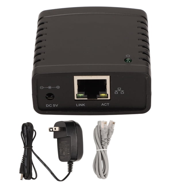 Servidor de impresión USB TCP IP LPR Servidor de impresión 10 Mbps 100 Mbps Puerto LAN RJ45 estándar Extensor inalámbrico USB Compartidor Enchufe estadounidense de 100 a 240 V