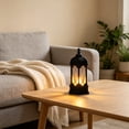 thumbnail image 4 of Hexagonal LED Electronic Candle Light with Black Metal Frame Vintage Indoor Patio Hanging Ambient Decor Lamp, 4 of 6