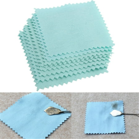 100pcs Jewelry Cleaning Cloth Polishing Cloth for Sterling Silver Gold Platinum Brass Copper (Best Way To Clean Copper Jewelry)
