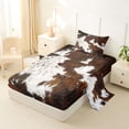 thumbnail image 2 of Erosebridal Cowhide Print Twin Sheet Sets,Rustic Farmhouse Cattle Bedding For Adults 3-Piece, 2 of 6