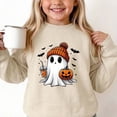 thumbnail image 2 of OGLCCG Halloween Sweatshirt for Girl Ghost Pumpkin Prints Cute Crewneck Long Sleeve Tops Festival Pullover Tops,Size 7, 2 of 6