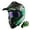 Z Bundle Track Green, variant on 1Storm Adult Motocross Helmet ATV Dirt Bike BMX MX Downhill Mountain Helmet Track Style JH601; Track Blue + Goggles + Skeleton Blue Glove Bundle
