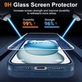 thumbnail image 4 of Magnetic for iPhone 15 Case, [Compatible with MagSafe],[Strong N52 Magnets] iPhone 15 Phone Case with [2Pcs Tempered Glass Screen Protectors][10FT Military Grade Protection] (K-Blue), 4 of 14