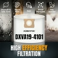 thumbnail image 4 of POWERTEC 5PK  DXVA19-4101 Vacuum Bags for Dewalt DXV06P, DXV09P, DXV10P 6-10 Gal Dust Extractor, Replacement Shop Vac Bags, Dust Bag for Dewalt Wet Dry Shop Vacuum (75063), 4 of 6