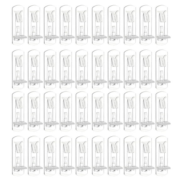 Locking Shelf Clip for Cabinets 40Pcs Clear Plastic Shelf Supports Pegs for Kitchen Bookcases Furniture Hardware