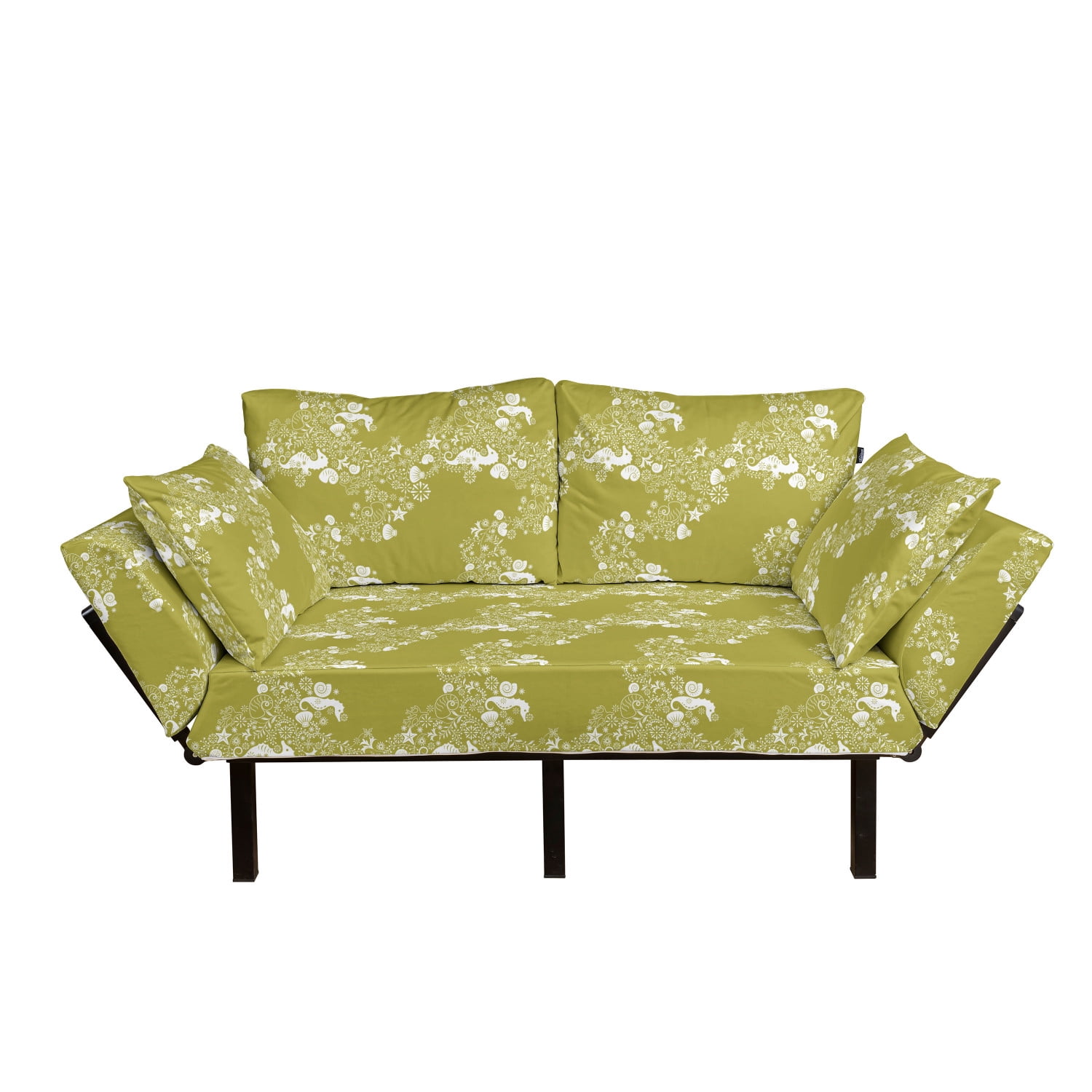 Daybed with Metal Frame Upholstered Sofa for Living Dorm Loveseat Repetitive Pattern with Colorful Little Birds on Curly Branches Ambesonne Moonflower Futon Couch Dark Turquoise Multicolor Daybed with Metal Frame Upholstered Sofa for Living Dorm Loveseat Repetitive Pattern with Colorful Little Birds on Curly Branches Ambesonne Moonflower Futon Couch Dark Turquoise Multicolor