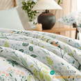thumbnail image 6 of Boho Floral Green Botanical Queen Comforter Set with Colorful Flower Print Pattern Soft Comfortable and Lightweight Microfiber Bedding Set, 6 of 6