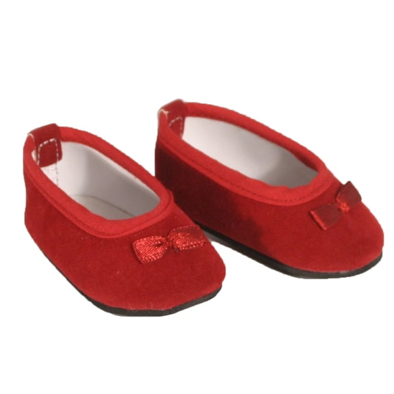 Sophia's Velvet Ballet Flat Shoes for 18â€ Dolls, Red