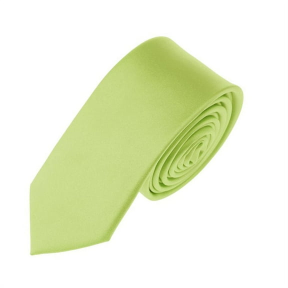 Solid Pear Green Skinny Men's Necktie